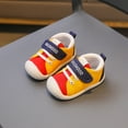 thumbnail image 5 of Ulitacool Shoes For Boys 15-18 Months Todder Stripe Print Color First Walkers Unisex Non Slip Shoes Non Slip Mesh First Fashion Dailywear Yellow, 5 of 9