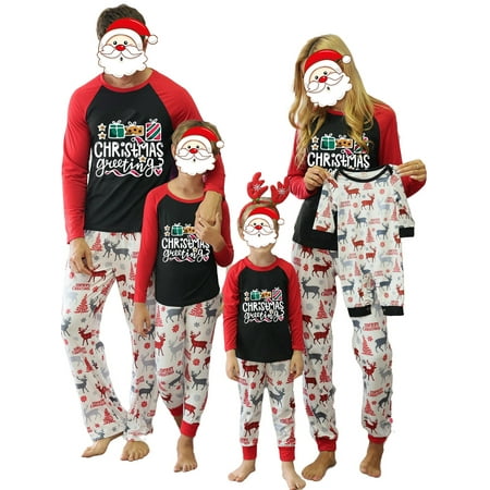 Aunavey Family Matching Pajamas Christmas Jammies Clothes Holiday Sleepwear Sets Pjs