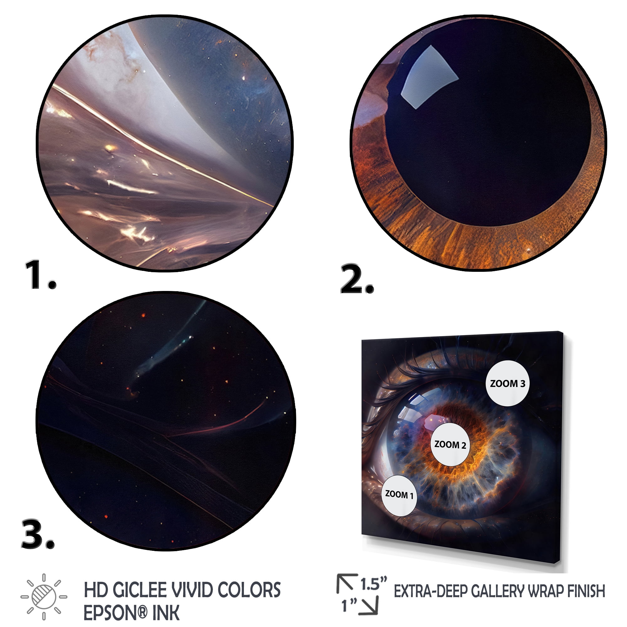 Designart Eye To The Galaxy Canvas Wall Art