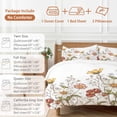 thumbnail image 6 of Cal King 4 Piece Bedding Set Summer Farm Wildflowers Soft Breathable Duvet Cover and Pillowcase,Red White Yellow Flowers Duvet Cover Set Washable Bed Sheets for Bedroom Dormitory Guest Room, 6 of 9