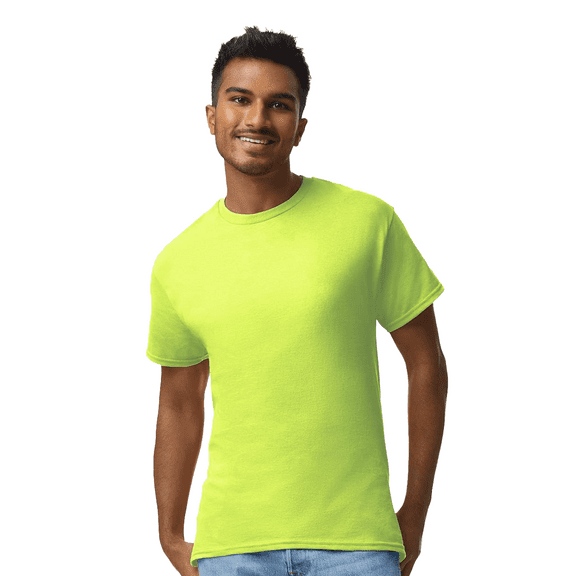 Gildan High Visibility Safety T-Shirt, Hi Vis Crewneck Safety Green Tee for Men, Size 4XL