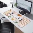 thumbnail image 2 of Long Mouse Pads for Desk,Orange Boho Sun, Moon and Plant Pattern Desk Mats on Top Of Desks, Desk Mouse Pad Extra Large with 3mm Non-Slip Base and Stitched Edge for Gaming,Office,Work,Home 31.5"x11.8", 2 of 6