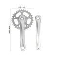 thumbnail image 2 of LEORX 1Set Single Speeds Hollow Crankset Silver Aluminum Alloy Durable Bike Accessories, 2 of 7