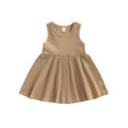 thumbnail image 1 of Faithtur Bébé Enfants Robe de Fille, Sans Manches Cou Solide Robe d'Été A-Ligne pour Tous les Jours Occasionnels, 1 of 8
