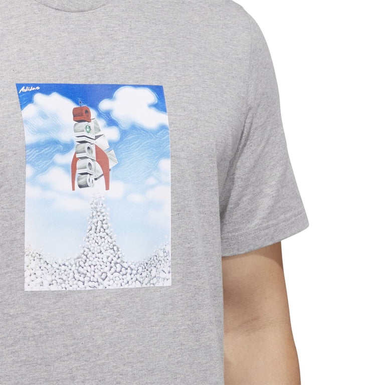 Big & Tall adidas Spaceship Boost Graphic Tee Color: Almost Blue Size: 4XL  - Walmart.com