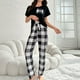 thumbnail image 2 of Gibobby Pijamas mujer invierno Conjuntos de pijamas y pijamas para mujer Pijamas caseros casuales Conjuntos de pijamas casuales de moda(Negro,XL), 2 of 5