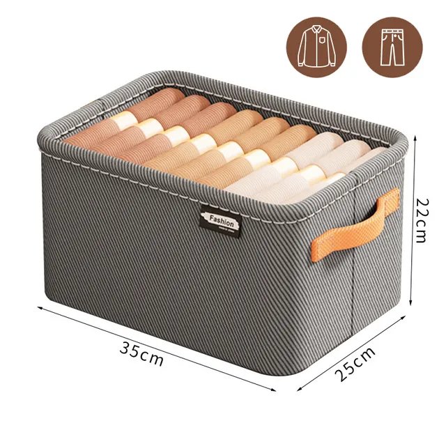 Caja de almacenamiento de ropa para el hogar, cajón plegable de gran capacidad para camisetas, suéteres y pantalones