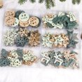 thumbnail image 2 of 24ps/box Christmas Wooden Pendants Hanging Ornaments DIY Wood Crafts for Xmas Tree Decorations Kids Painting Gifts 5 Styles, 2 of 5