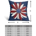 thumbnail image 4 of Independence Day Pillow Covers 16x16 Inch 4th of July Patriotic America Stars Blue Daisy Decorative Throw Pillow Case Memorial Day Cushion Cover Set of 2 for Bedroom Sofa Living Room Couch Chair, 4 of 6