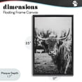 thumbnail image 4 of Stupell Industries Farmhouse Peering Highland Cattle Black Floating Frame Canvas Art, 17 x 25, by Dakota Diener, 4 of 8