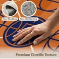 thumbnail image 6 of ODIKA 8'x10' Washable Area Rug Striped Borders Blanket Football Bold Center Round Basketball Hoop Playful for King Size Bedroom Under Bed, Master Suite, Non-Shedding, Easy Care, 6 of 7