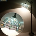 thumbnail image 4 of WERFACTORY 64" Victorian Bronze Antique Floor Lamp with Stained Glass Multicolor Dragonfly Bowl, 4 of 10