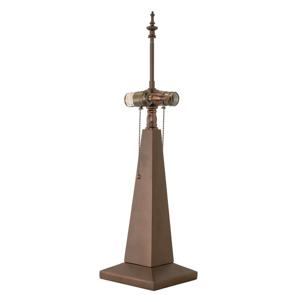 Meyda Lighting 24" High Obelisk Mission 2 Light "S" Cluster Table Base - 9 Wide