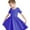 Blue, variant on Stelle Short Sleeve Sundress A-Line Knee Length Flared Swing Cross Back Skater Skirt Midi Dress for girls,Pink,7 Years