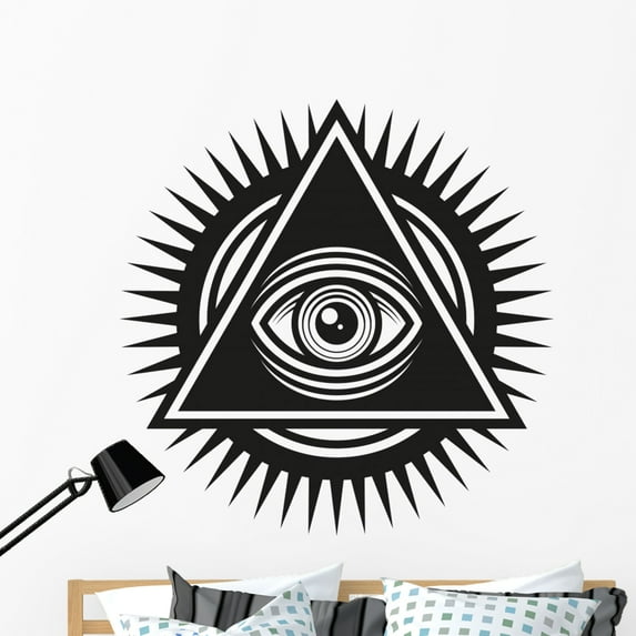 Masonic All Seeing Eye Wall Decal Wallmonkeys Peel and Stick Graphics (48 in H x 48 in W) WM502540