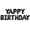 Black, variant on Letter Balloons - YAPPY BIRTHDAY 16" Inch Alphabet Letters Foil Mylar Balloon Dog Birthday Party Banner (Green)