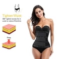 thumbnail image 3 of Hot Sweat Waist Slimming Fine-Tuning Zipper Belt Body Shaping Machine Weight Loss Exercise Belt Large Size Black XL, 3 of 4