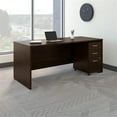 thumbnail image 2 of Pemberly Row Engineered Wood 72W x 30D Office Desk with Drawers in Mocha Cherry, 2 of 7