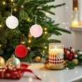 thumbnail image 1 of Bola Navideña De Hilo Fino Bolas Navideñas De 5cm, Color Rosa, De Poliéster, Pequeñas Decoraciones Colgantes Para Árbol Y Fiestas (1 Unidad) Rkxzt, 1 of 8