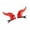 Red, variant on Walbest 1 Pair Devil Horn Shape Hairpin Goth Hair Clip for Halloween Duck Mouths cutterfly valve Bat Ear Costume Horsetail Hairpins Women Hair Accessory for Party