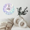 thumbnail image 6 of Pastel Iridescent Wall Clock Home Decor 10-Inch Silent Wooden Wall Clock, Battery Operated (AA Batteries Not Included), Artistic Home Decor, 6 of 7