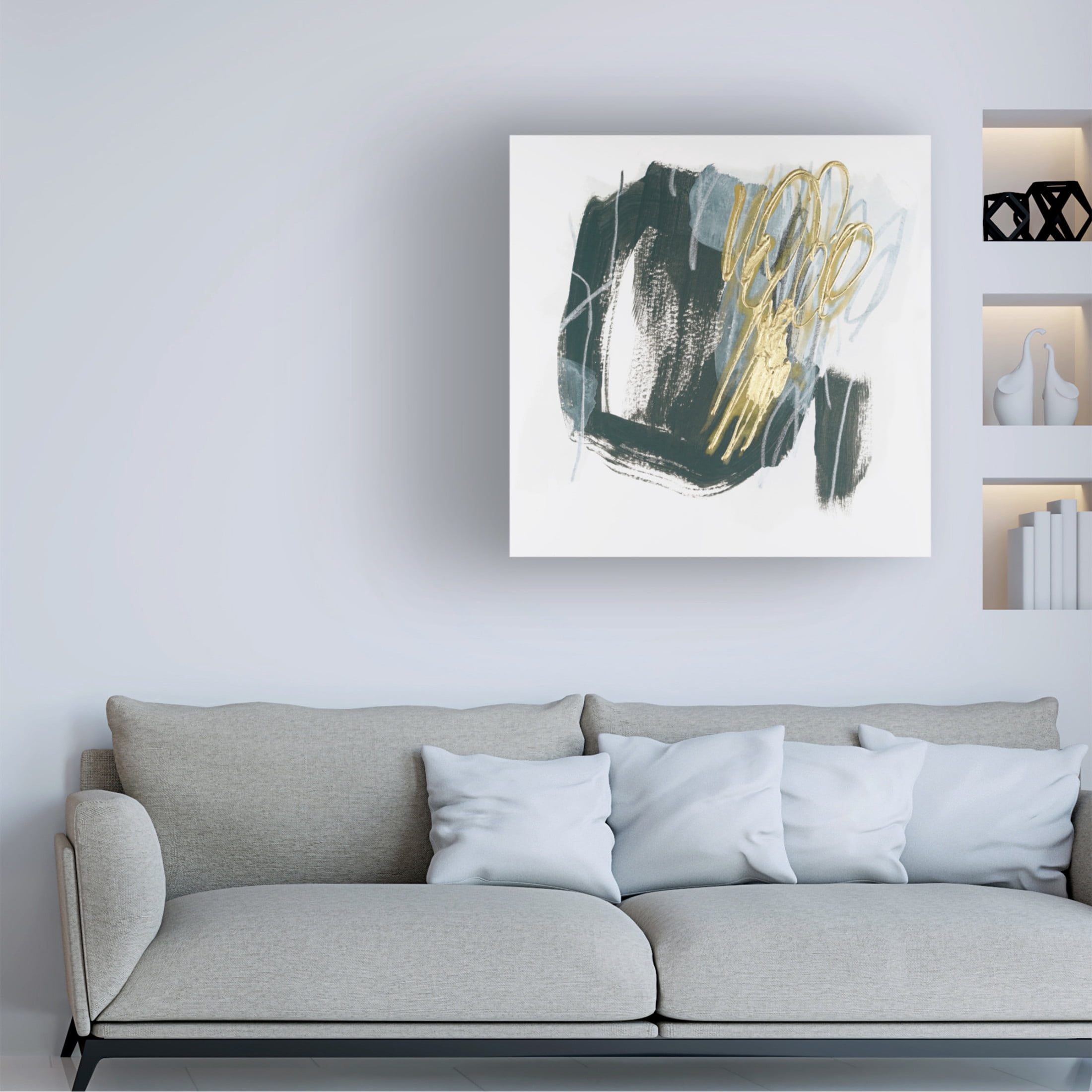 Canvas Wall Art - June Erica Vess 'Ocular Frequency III' Wall Art for Living Room, Bedroom, or Office Décor by Trademark Fine Art - 35 x 35 Inches