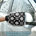 thumbnail image 6 of Microfiber Car Wash Gloves With Chenille & Polyester Terry Scratch-Free Cleaning Elastic Cuffs Florals, 6 of 8