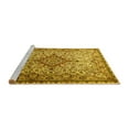 thumbnail image 2 of Ahgly Company Machine Washable Indoor Round Medallion Yellow Traditional Area Rugs, 6' Round, 2 of 4