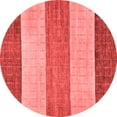 thumbnail image 1 of Ahgly Company Indoor Round Abstract Red Modern Area Rugs, 4' Round, 1 of 4