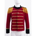 thumbnail image 3 of YEAHDOR Kids Boys Honor Guard Uniform Velvet Long Sleeve Tassels Coats,Sizes 4-16, 3 of 7