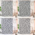 thumbnail image 3 of Black White Solid Leopard Decorative Shower Curtain, Bathroom Décor Polyester Fiber Waterproof with Plastic Rings for Shower Stall Bathtubs 72"W x 72"L (Pack of 1), 3 of 6