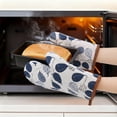 thumbnail image 3 of Unique Bargains Heat Resistant Oven Mitts and Pot Holders Sets 4 Pcs Blue 10.6x6.7 Inch, 3 of 7