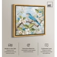 thumbnail image 2 of Blissful Blue Bird Canvas Coastal Farmhouse Wall Art by Art Remedy, Gold Frame, 24" x 24", 2 of 7