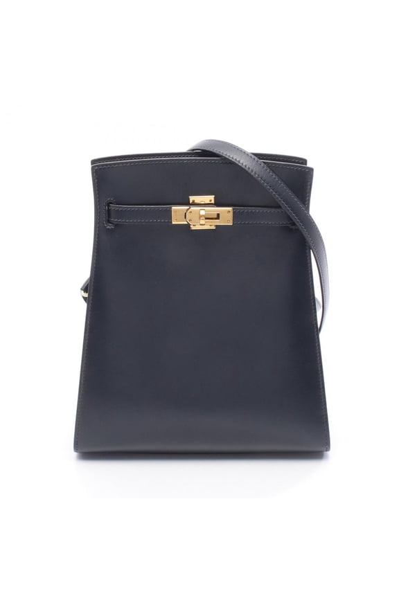 Pre-Owned Hermes Herms Kelly Sport PM Shoulder Bag in Calfskin Box Calf Leather,... (Good)