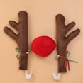thumbnail image 3 of Car Antlers con nariz, divertido kit de decoración navideña para vehículos (marrón), 3 of 7