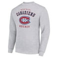 thumbnail image 2 of Men's Starter  Heather Gray Montreal Canadiens Team Logo Fleece Pullover Sweatshirt, 2 of 3