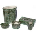 thumbnail image 3 of Green Peacock Talavera Ceramic Bathroom Set, 3 of 3