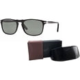thumbnail image 2 of Persol PO3059S 95/31 54MM Black/Green Square Sunglasses for Men + BUNDLE With Designer iWear Complimentary Eyewear Kit, 2 of 4