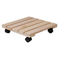 thumbnail image 1 of Square Movable Wooden Flower Rack Potted Flower Pot Stand Rack Heavy Duty, 1 of 8