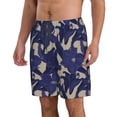 thumbnail image 2 of Cauagu Lilies Flowers Print Men's Swim Trunks,Hawaiian Bathing Suit Swimsuits Beach Shorts with Pockets for Men Quick Dry Swimming Board Shorts-XX-Large, 2 of 6