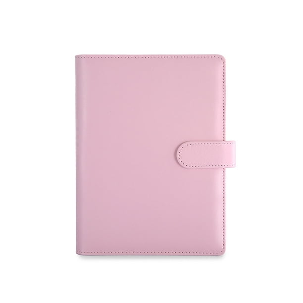 sweethay Cuaderno de cuero A5 para álbum de recortes, diario de oficina, diario, Plan de notas, regalos, papelería, libreta de notas para el hogar cartulina Rosado