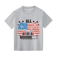 thumbnail image 2 of Linfrsh Boys Short Sleeved T Shirt Independence Day Game Machine Letter Printing Summer New Casual Crew Neck Children's Wear Boy Pack Grey,0-2 Years, 2 of 4