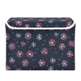 thumbnail image 7 of Yayeee Collapsible Cube Storage Bin with Lid Fabric Closet Decorative Basket with Handles, Red Fireworks Pattern, 7 of 7