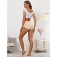 thumbnail image 5 of DARING DIVA Women's Cotton High-Lace Trim Tummy Full Coverage Brief Panties S Beige, 5 of 6