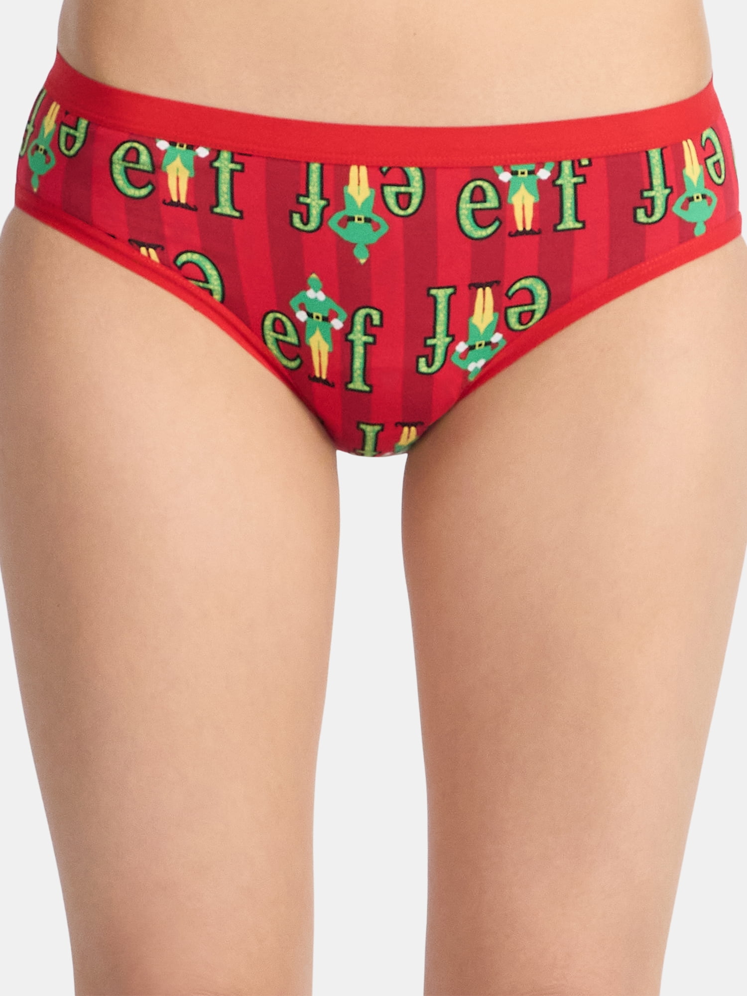 Warner Bros Buddy the Elf Women's Christmas Hipster Panties, 3-Pack, Sizes S-XXL