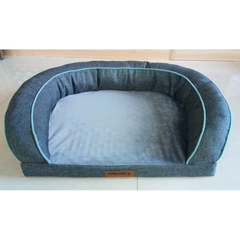 Vibrant Life Comfort Couch Dog Bed, Gray