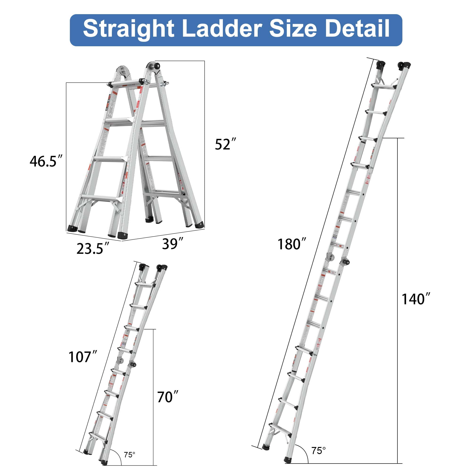 Escabeau double accès ASC 2 x 4 marches DT-4 - Ladder-Steiger