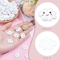 thumbnail image 4 of 1set 100 Pcs White Cloud Resin Cabochons 15x22x4.5mm, 4 of 6