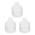 thumbnail image 3 of 3Pcs Hydroponic Plants Vase Embossed Flower Design Ideal For Living Room Bedroom Office Decoration Transparent Color, 3 of 4
