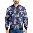 thumbnail image 5 of Chaqueta con cremallera y estampado 3D de animales de dibujos animados para hombre, chaqueta informal de calle con cremallera, sudadera estilo aviador para primavera y otoño, 5 of 5